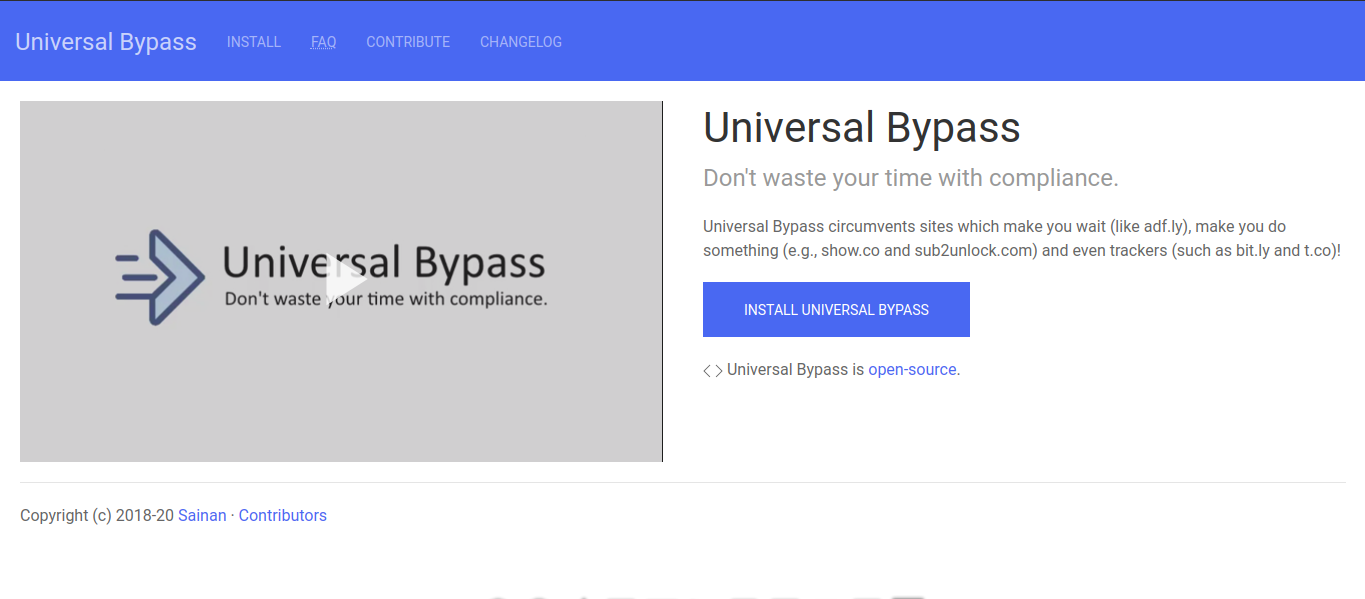 Cara Bypass atau Melewati link Shortener dan Situs Safelink yang Menyebalkan dengan Universal Bypass Cara Bypass atau Melewati link Shortener dan Situs Safelink yang Menyebalkan dengan Universal Bypass