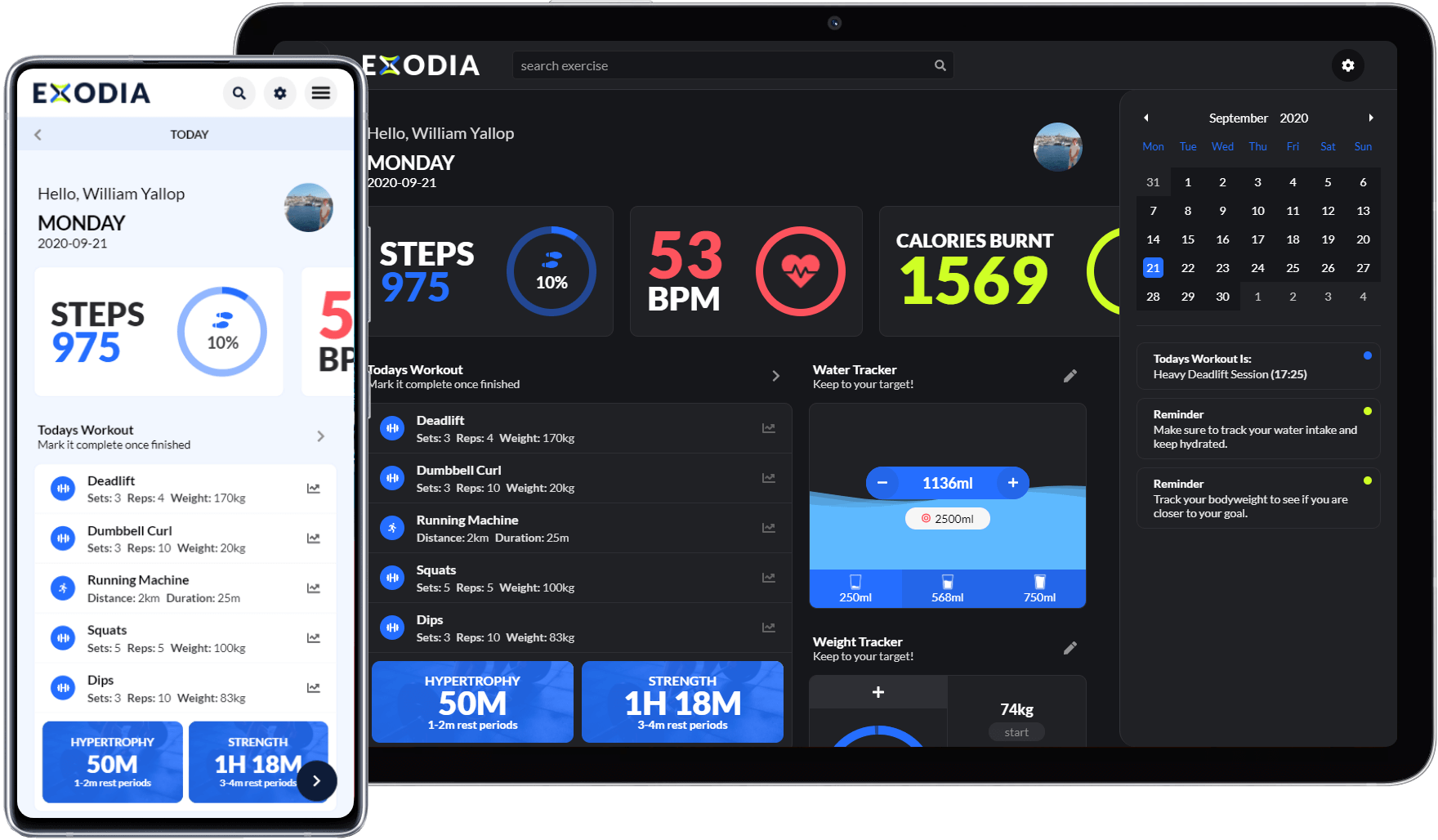EXODIA app preview
