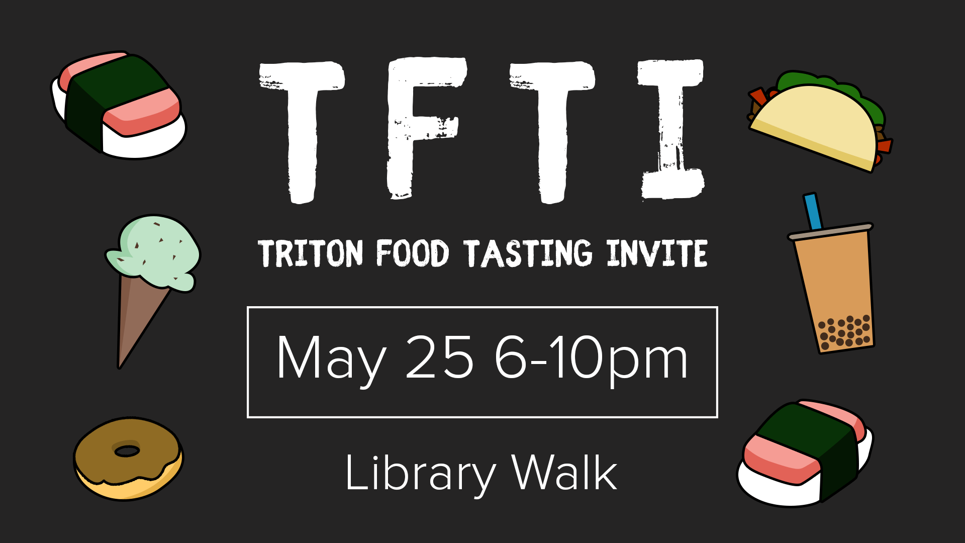 Triton Food Tasting Invite Flyer