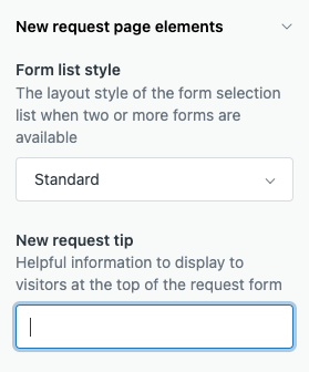 Form suggestions theme setting