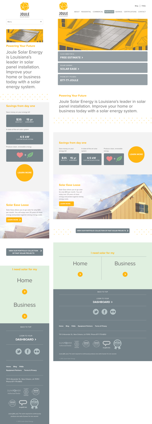 Homepage on Desktop