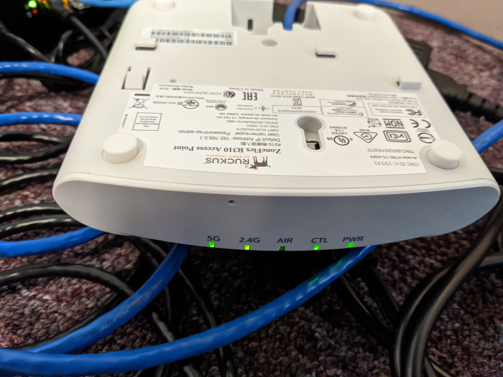 Ruckus wireless access point, not mounted