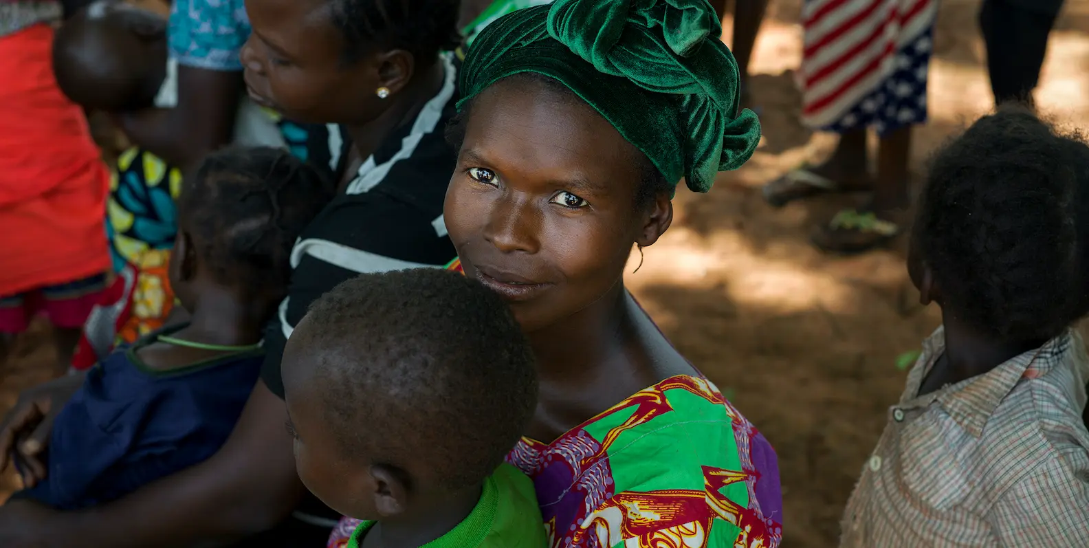An attendee at one of Concern’s mobile maternal and childhood health units in Central African Republic.