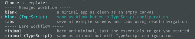 Select TypeScript starter