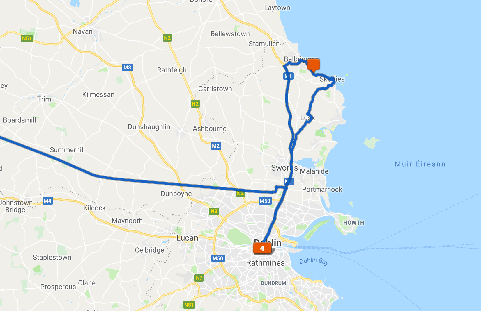 Detail around Dublin