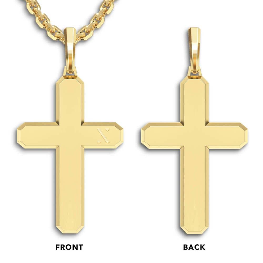 The Testament Pendant  Men's Chain and Cross Pendant Gold  JAXXON