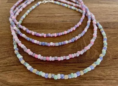 Pastel Seed Bead Necklace
