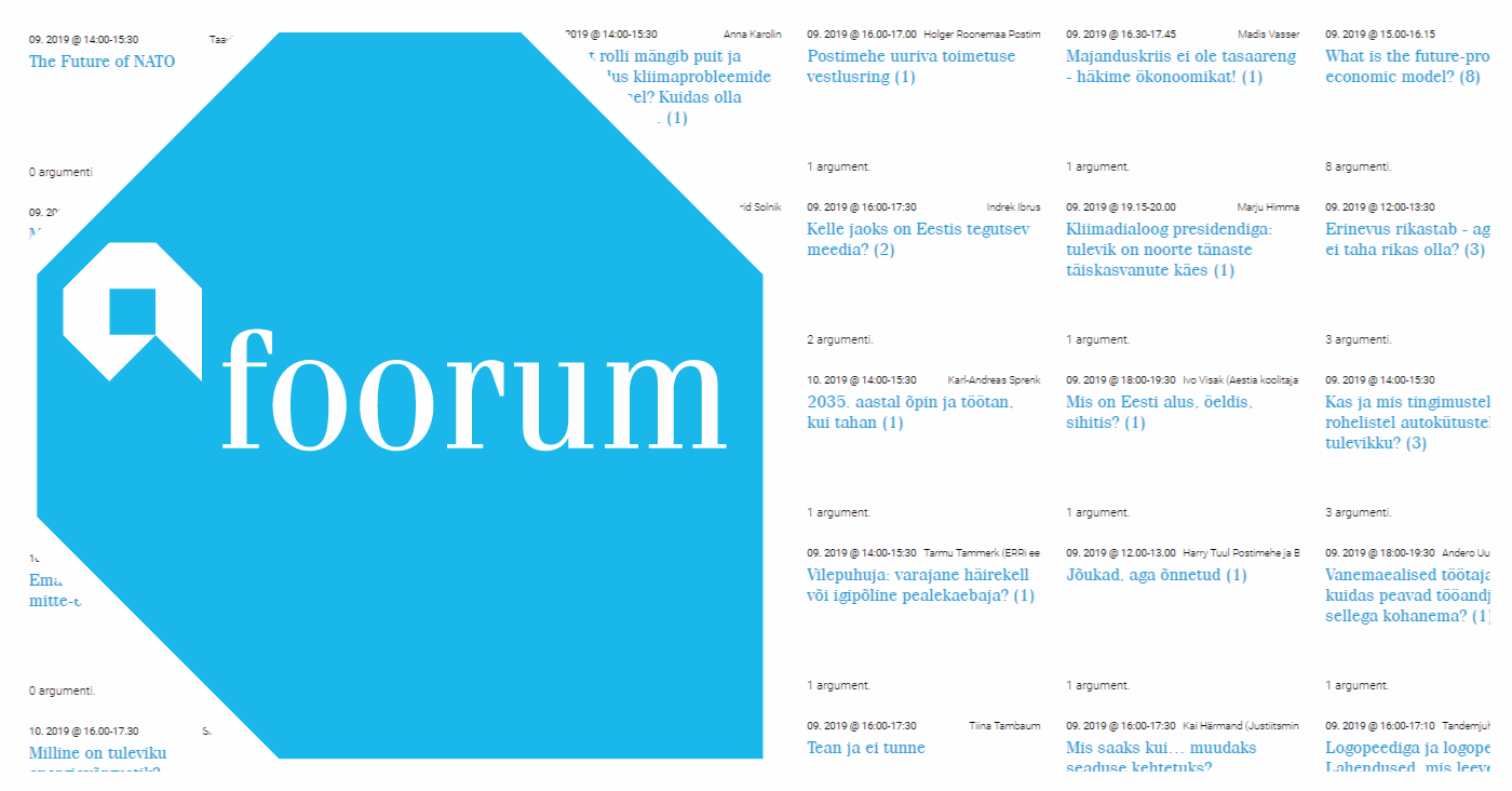 A collage consisting of the AFoorum logo and a screenshot of the argumentation widget.