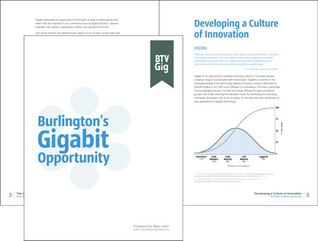 Burlington's Gigabit Opportunity report cover