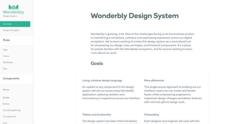 Wonderbly Design System