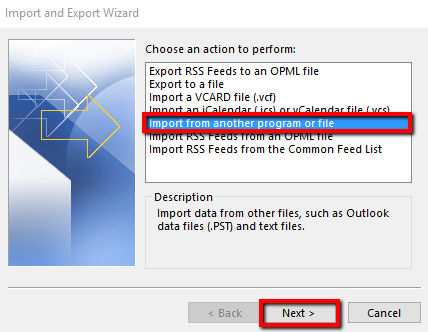 import ics file into outlook