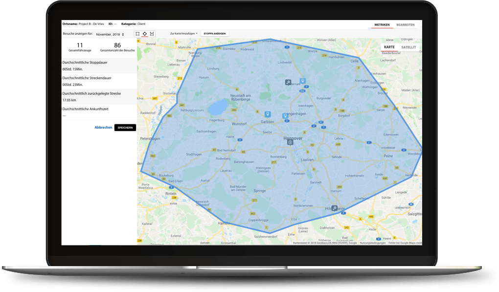 Device territory de
