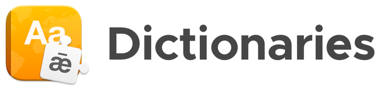 dictionaries logo + wordmark