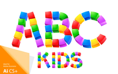 Alphabet of Kid's Blocks typefaces images/Cubes-kids_1.jpg