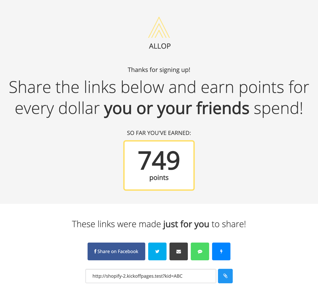 Make Sharing Easy On Referral Pages