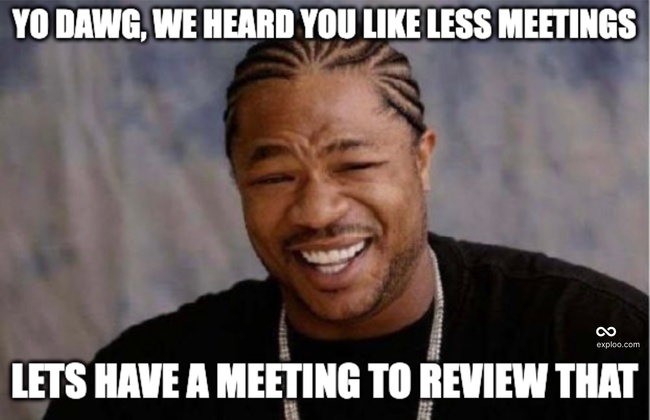 When you have meetings to review your existing meetings