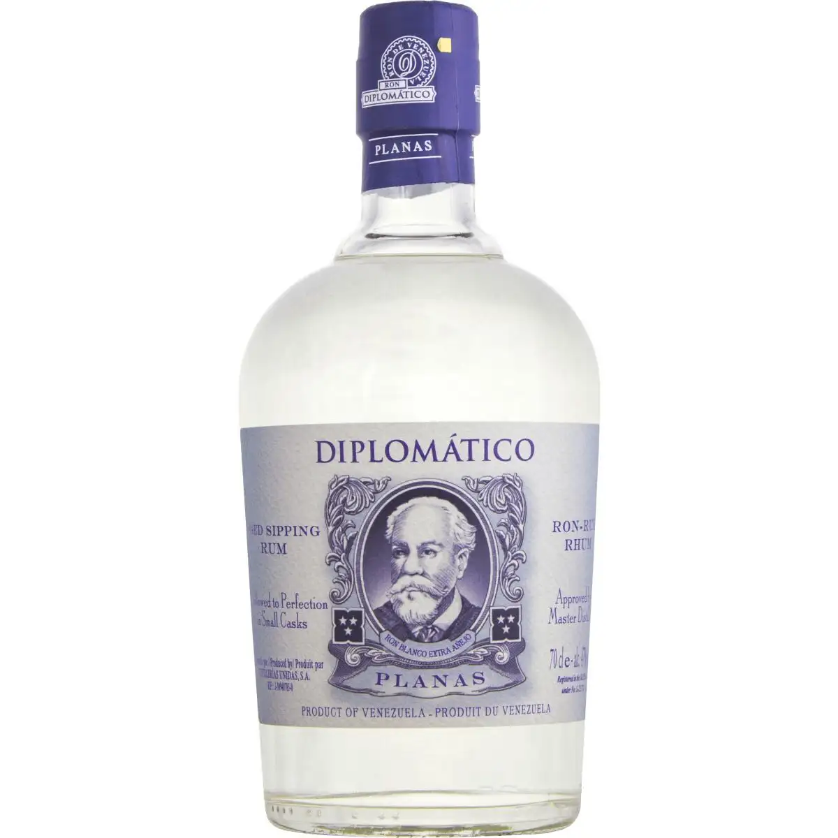 Image of the front of the bottle of the rum Diplomático / Botucal Planas
