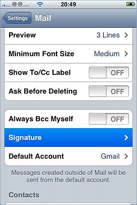 iPhone / iPad email signature installation - image 8