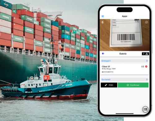 scan colis container