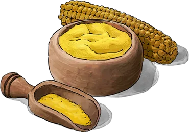 Illustration of Corn Meal