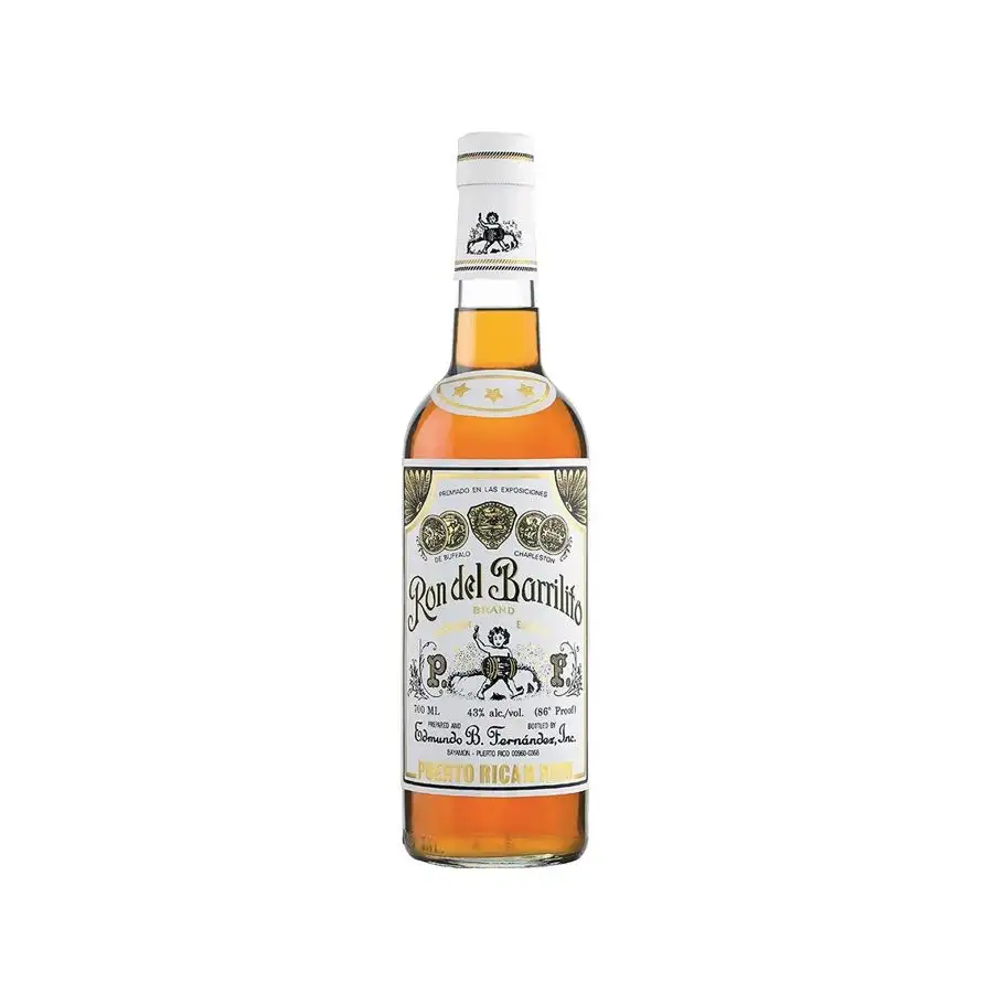 Image of the front of the bottle of the rum Ron del Barrilito Superior Especial 3 Stars