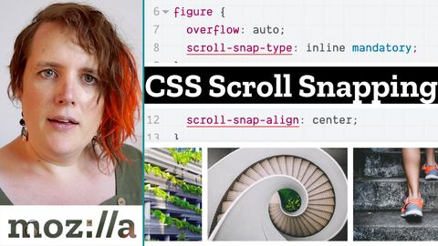 CSS code snippet of scroll-snap type and align