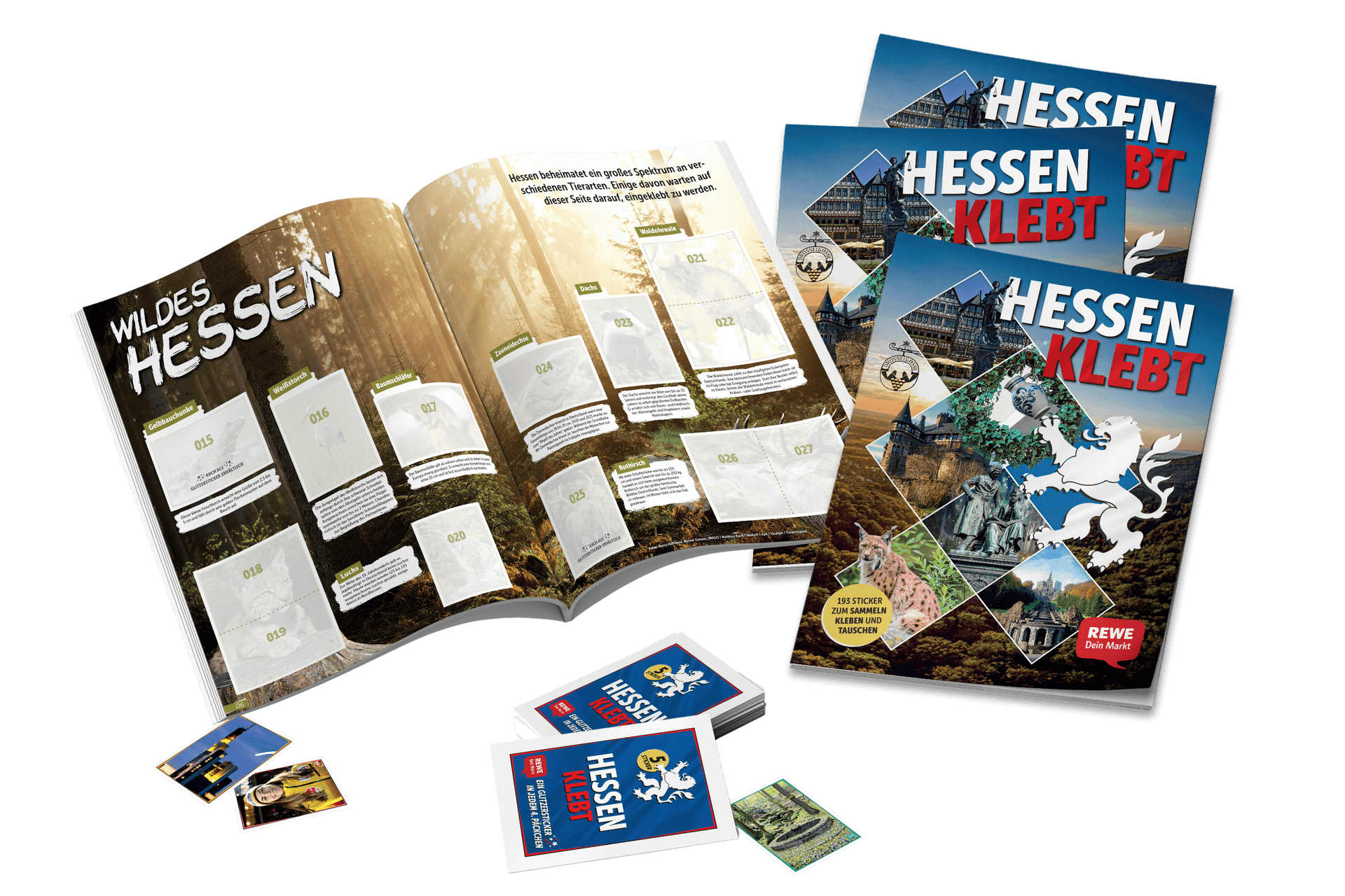 Sammelalbum und Sticker "Hessen klebt"