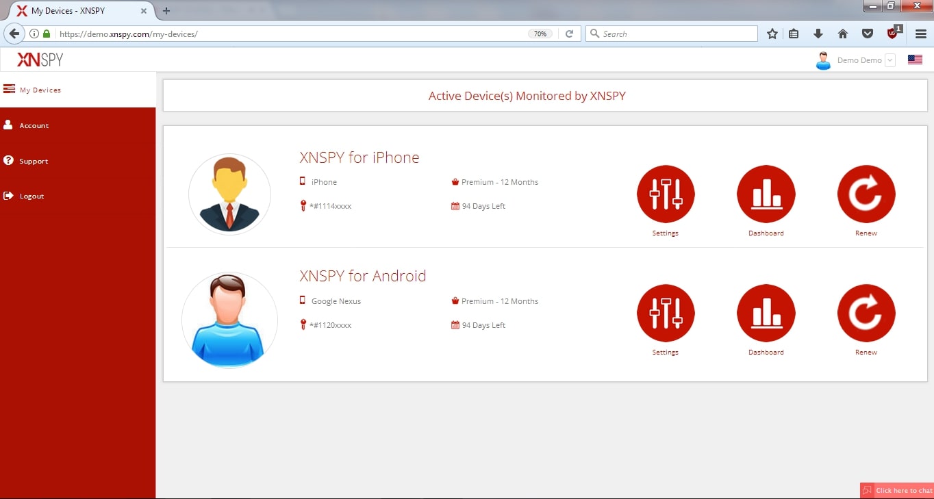 XNSPY spy software on any Android & iPhone