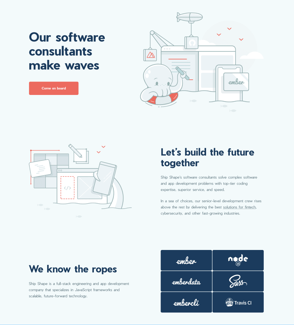 shipshape.io landing page, newly updated this past year