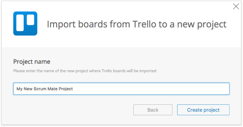 Enter project name Enter project name