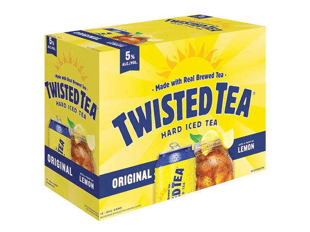 A 12-pack of Twisted Tea Hard Iced Tea 12oz cans