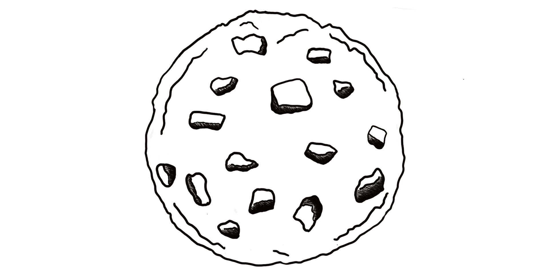 Illustration of a chocolate chip cookie
