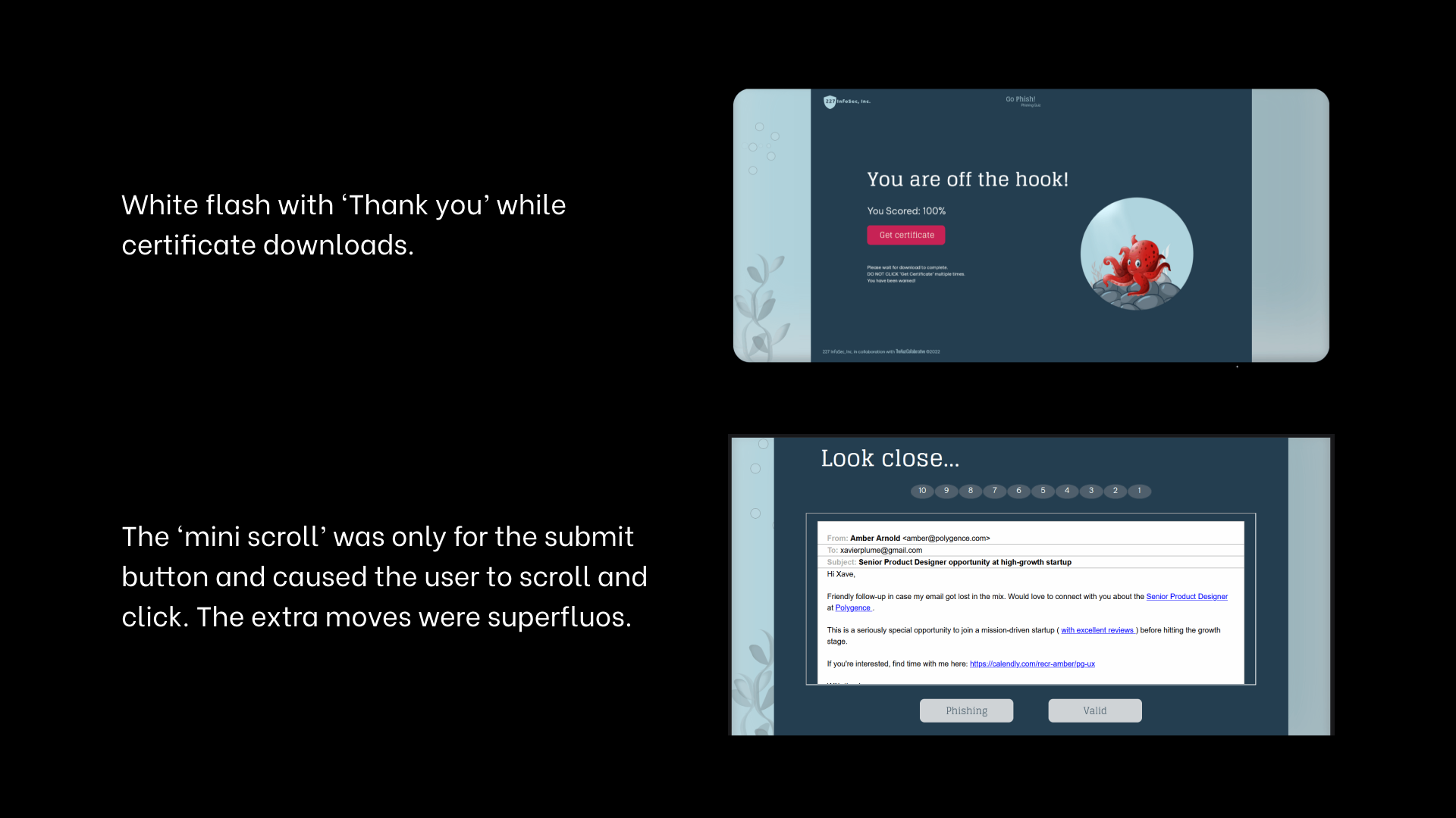 usability findings examples