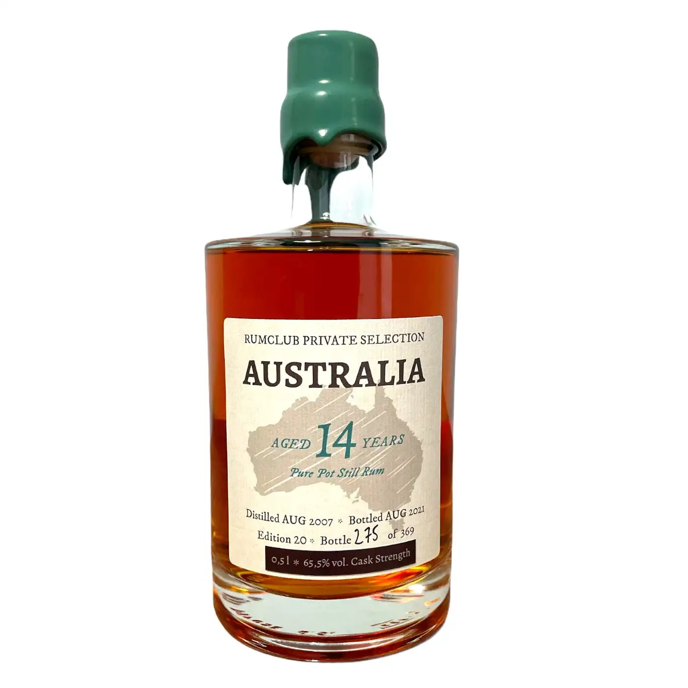 Image of the front of the bottle of the rum Rumclub Private Selection Ed. 20 Australia 14 Years