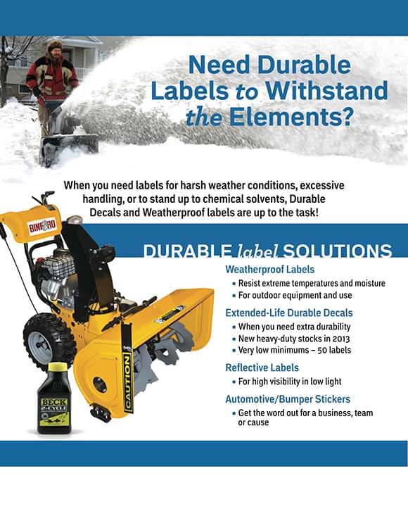 Durable Labels To Withstand The Elements