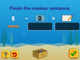 Add and subtract within 10 with brix (unknowns anywhere) Math Game