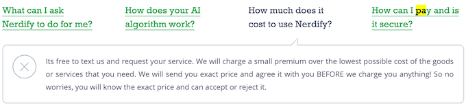 gonerdify.com pricing isn't clear
