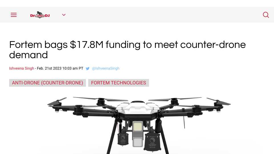 Fortem bags $17.8M funding to meet counter-drone demand