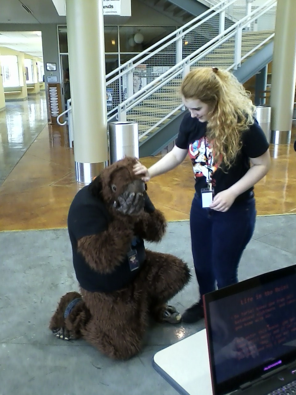 A bigfoot cosplay at the 2016 FalCon.