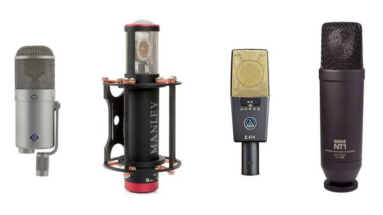 Pics of 4 different large diaphragm condenser mics