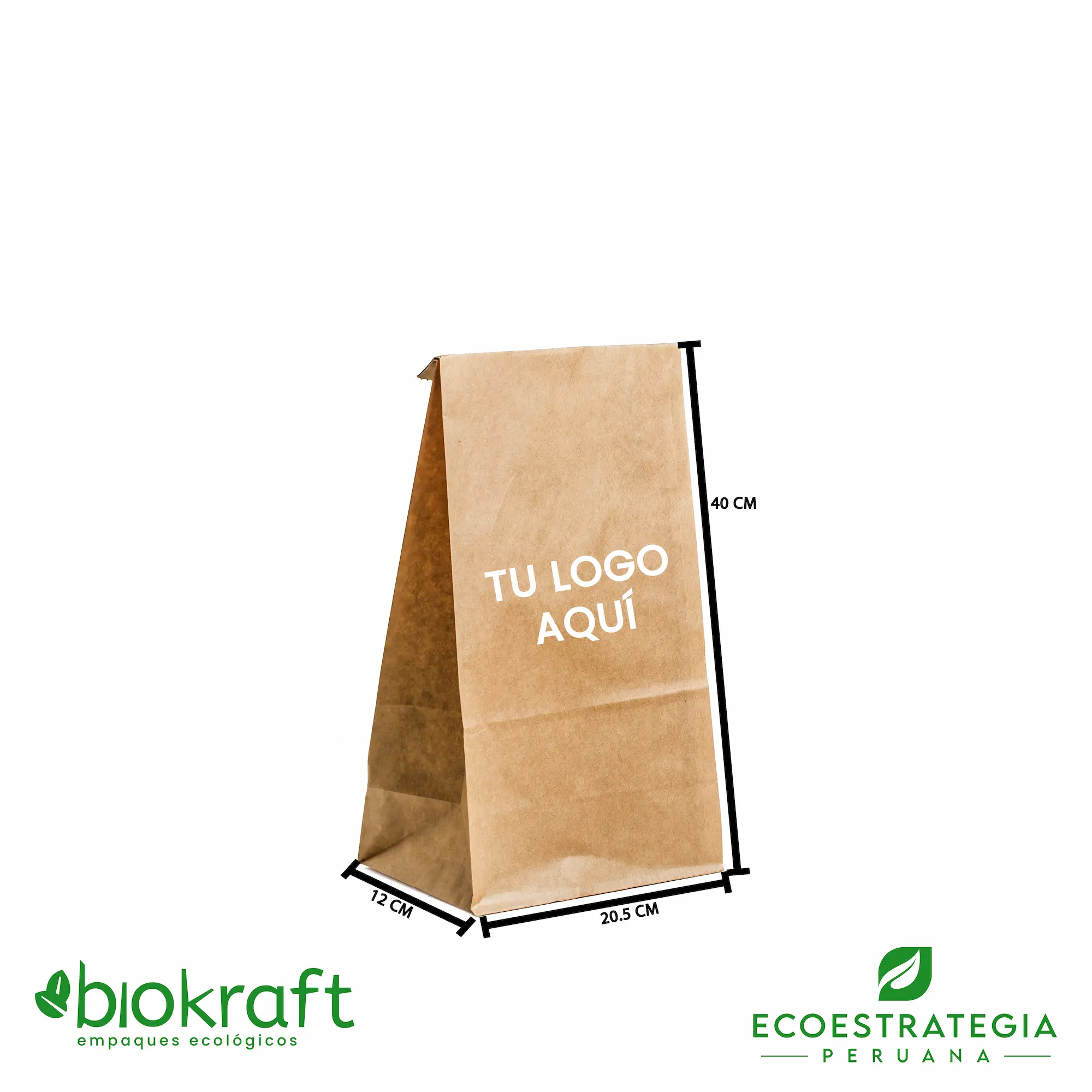 Esta bolsa de papel Kraft tiene un grosor de 70 gr y un peso de 22gr. Bolsa biodegradable de excelente gramaje y medida, ideal para comidas y productos ligeros. Cotiza ahora tus bolsas Kraft número 20