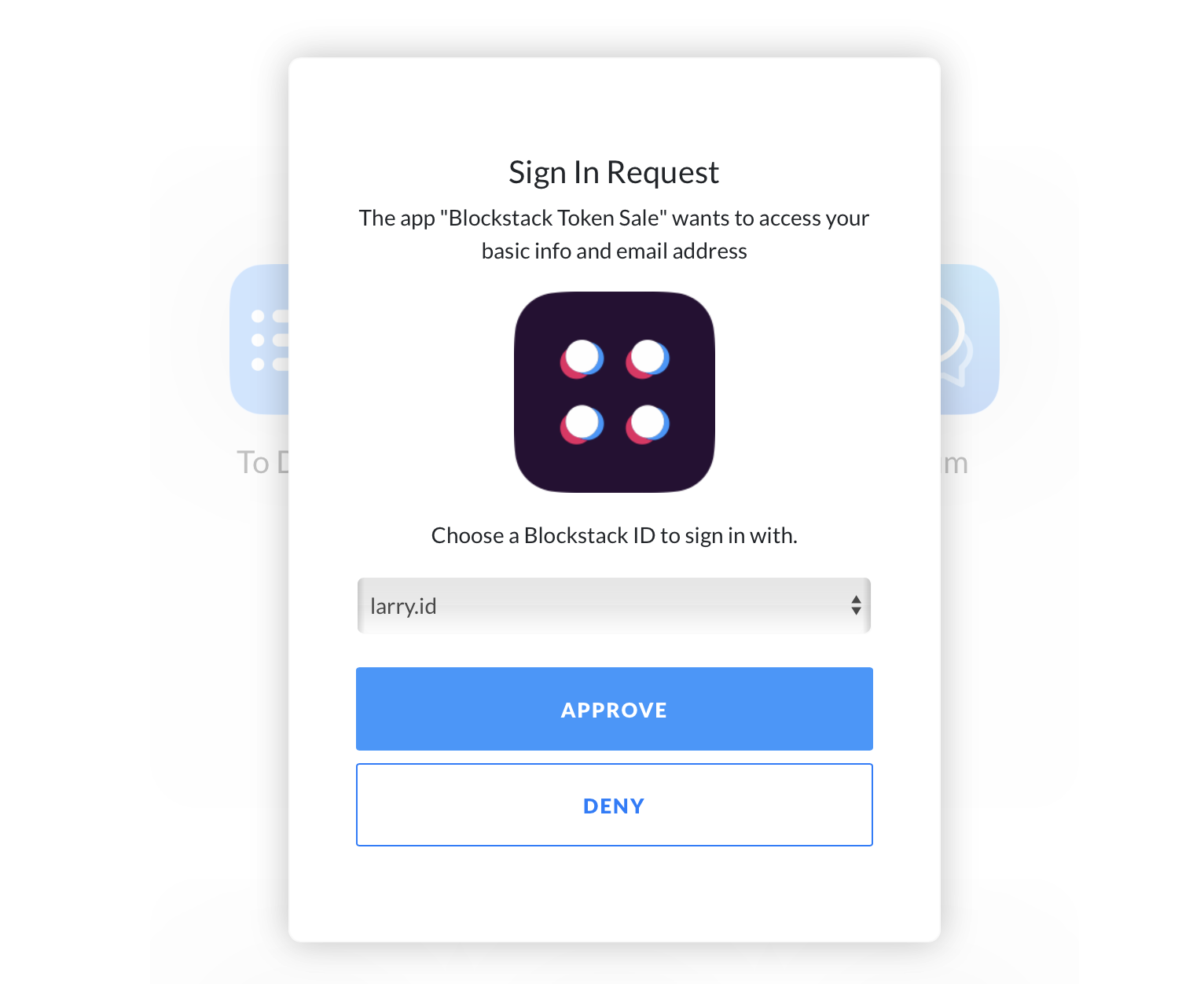 Sign in approval dialog