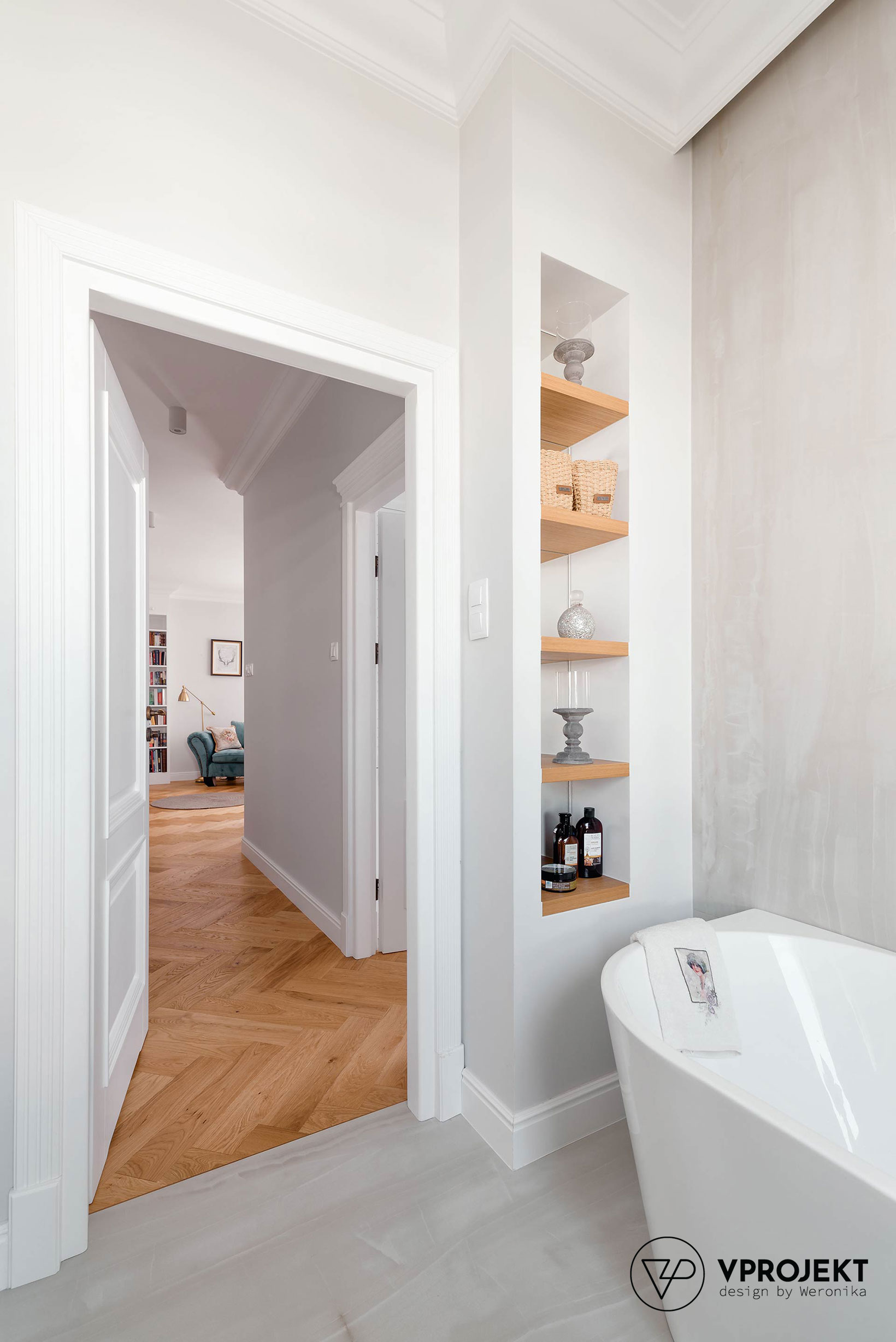 Projekt łazienki, mieszkanie w Olsztynie, Vprojekt