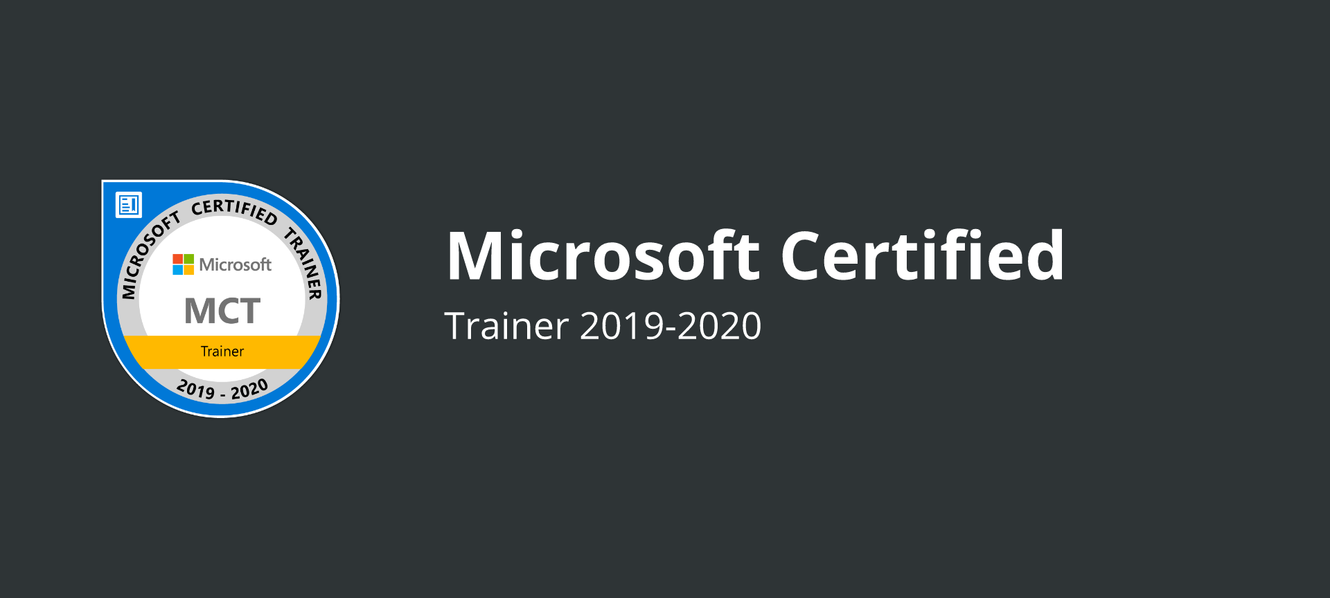 MCT: Microsoft Certified Trainer
