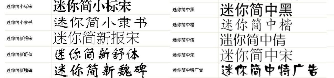 Примеры китайских шрифтов