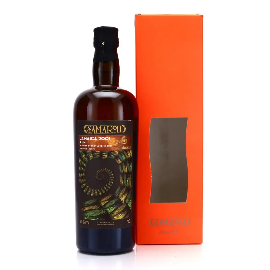 Image of the front of the bottle of the rum Trilogy Caksus HLCF