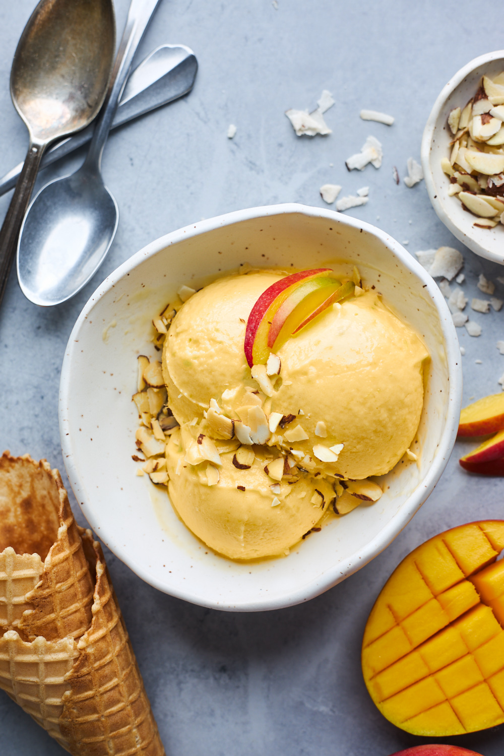 Mango Coconut Ice Cream Olive & Mango