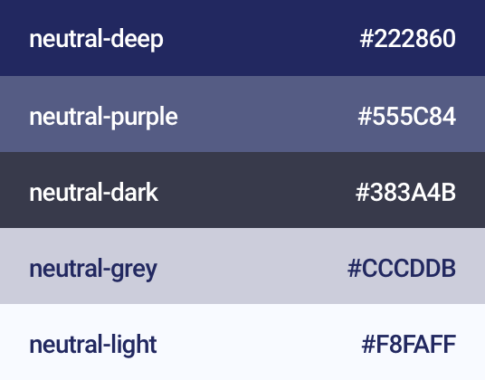 Neutral colors used for the website design.