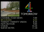 Channel Four programme menu