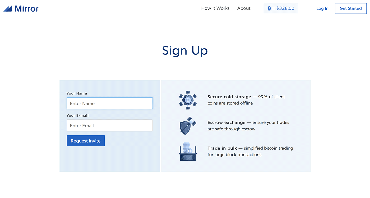 Signup screenshot